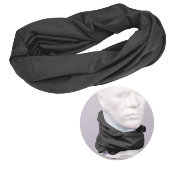 BANDANA LOOP SCARF in Black.